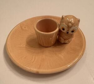 Vtg Josef Originals Japan Owl Candlestick Votive Holder